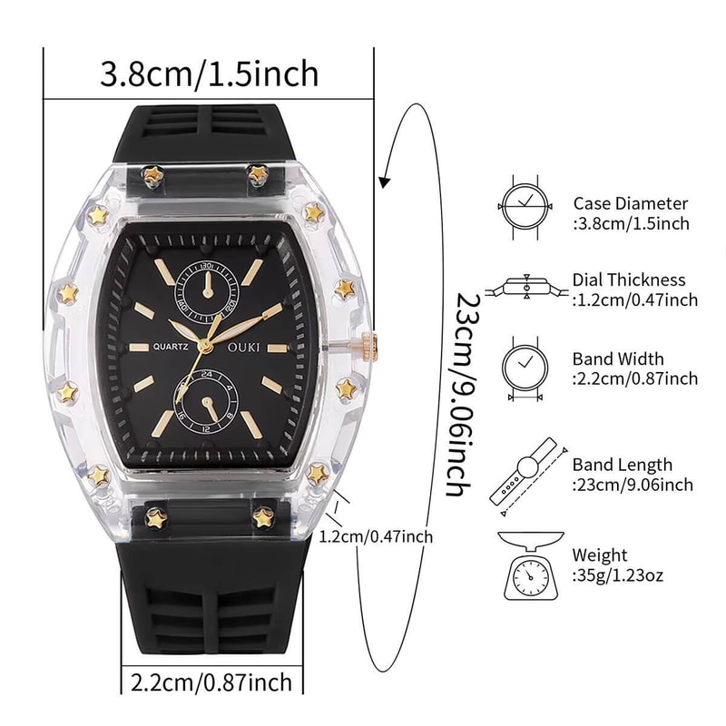 Fashion Womens Quartz Watch With Casual Silicone Strap Perfect Gift For Girls 3