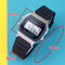 Fashionable Rose Gold LED Digital Watch For Women And Men Sporty Rubber Strap Wristwatch 5