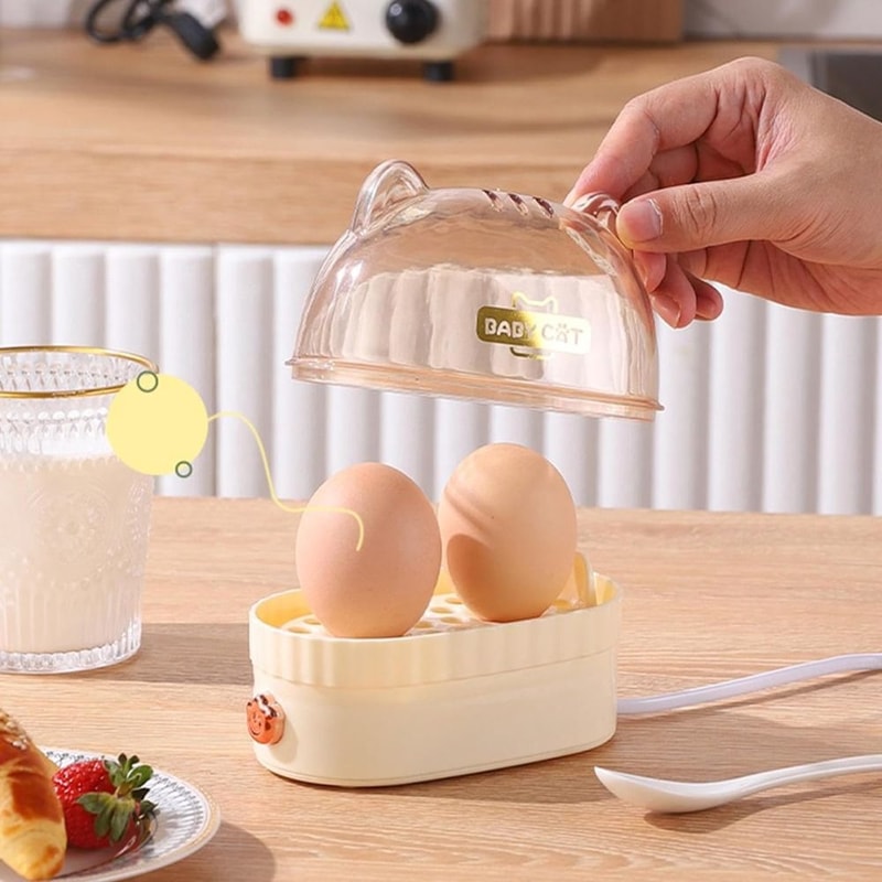 Electric Egg Boiler Machine Safe & Multifunctional Hard Boiled Egg Steamer with Timer for Quick Breakfast