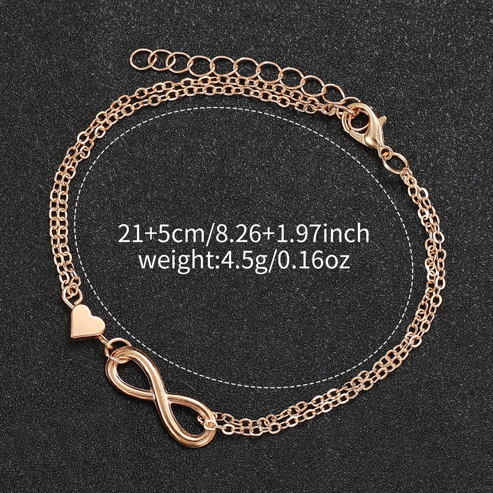 Womens Fashion Quartz Watch with Arabic Dial, Leather Band, and Gold Heart Bracelet Set