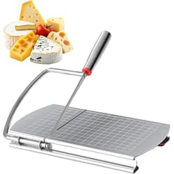 multipurpose cheese slicer cutter with grid scale stainless steel cheese board for block cheese & butter