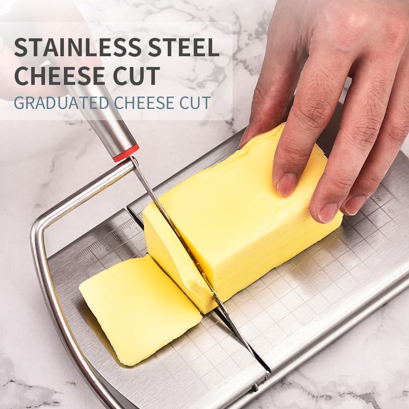 Multipurpose Cheese Slicer Cutter With Grid Scale Stainless Steel Cheese Board For Block Cheese Bu 4