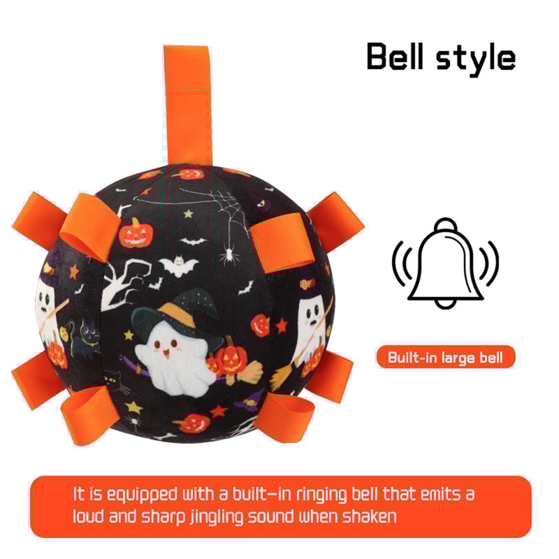 Interactive Pet Training Ball With Bell Sound Outdoor Dog Play Football Toy 9