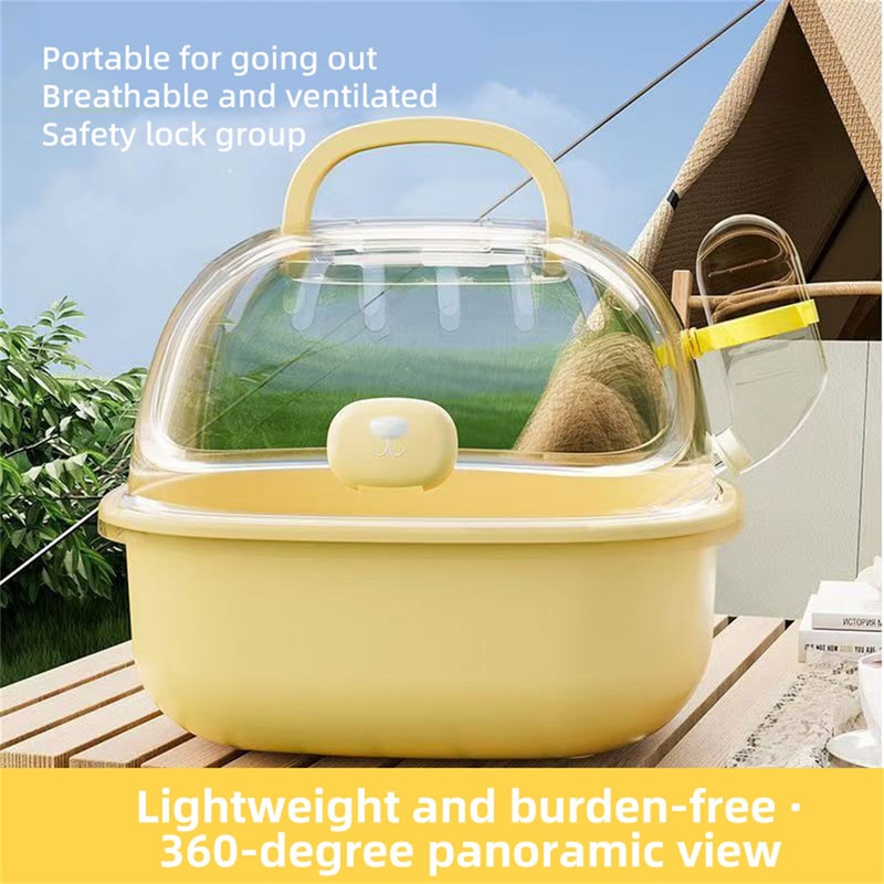Portable Transparent Hamster Cage For Outdoor Use Spacious Handheld Ideal For Golden Retrievers S 1