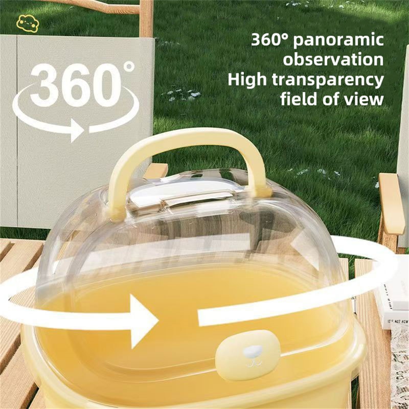 Portable Transparent Hamster Cage For Outdoor Use Spacious Handheld Ideal For Golden Retrievers S 2