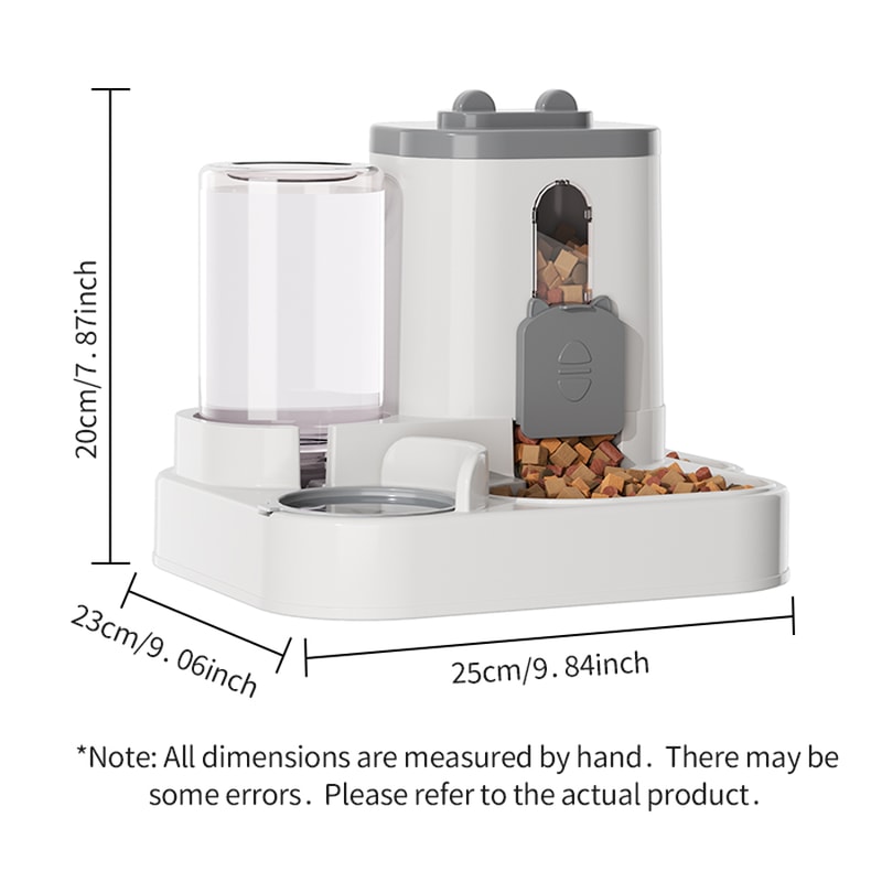 Automatic Pet Feeder With Water Dispenser Large Capacity Dog Cat Food Bowl 3