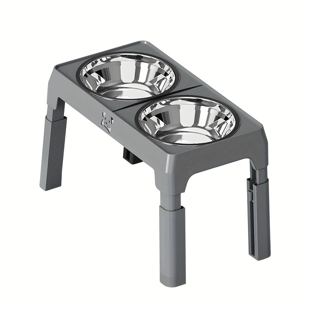 Elevated NonSlip Dog Bowls With Foldable Stand Stainless Steel Bowls 6