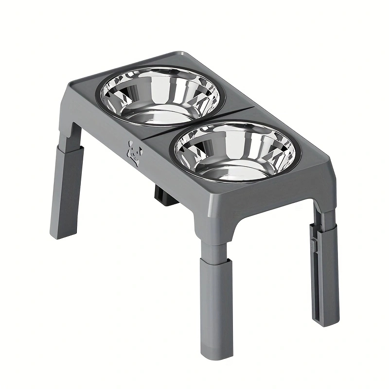 Elevated NonSlip Dog Bowls With Foldable Stand Stainless Steel Bowls 6