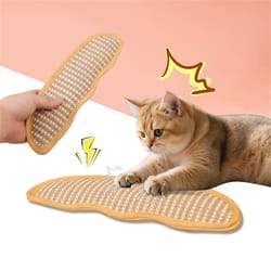 pillow for cats teeth grinding, self-hi, and claw grinding toy with jute scratching post