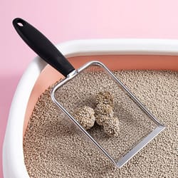 heavy-duty stainless steel cat litter sifter easy clean, perfect for cats & birds