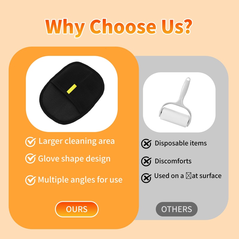 Reusable Pet Hair Removal Gloves DoubleSided Grooming Gloves For Effortless Fur Removal From Pets A 1