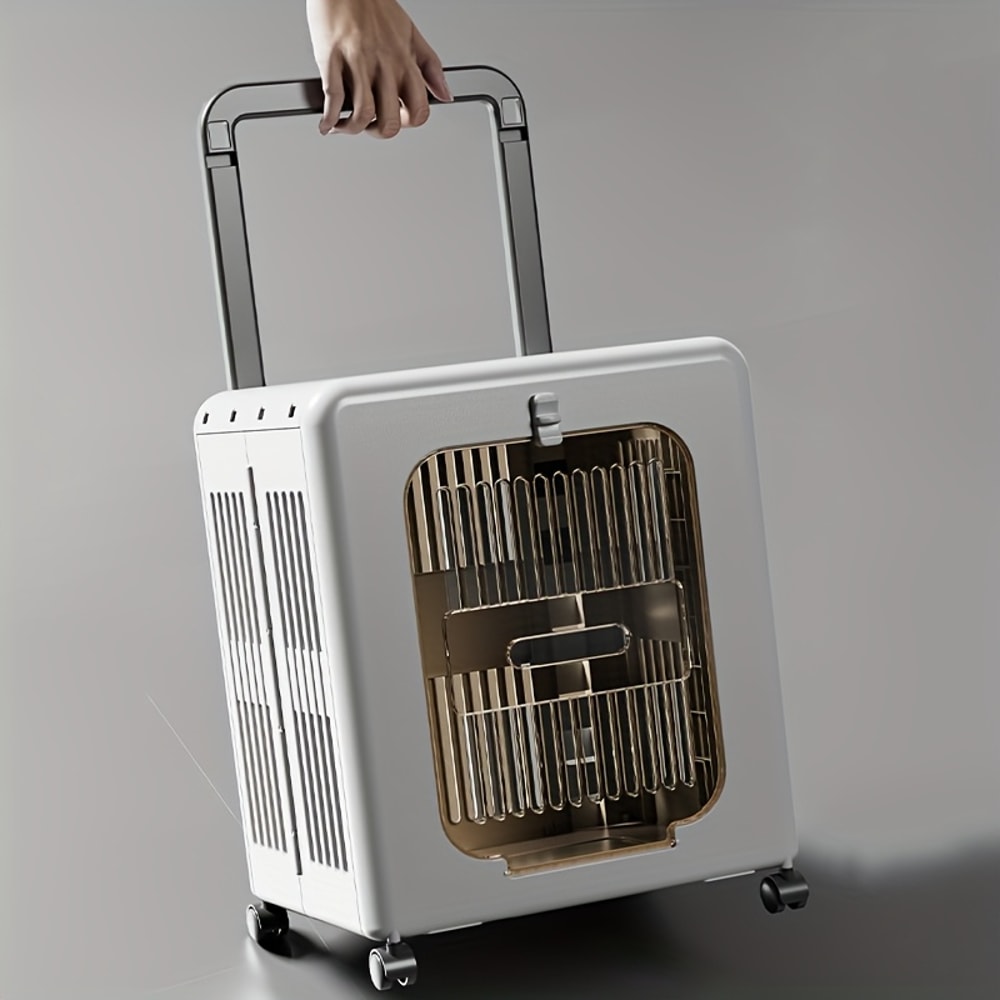 Portable Folding Pet Carrier For Cats And Small Dogs Breathable Pet Stroller For Travel 1