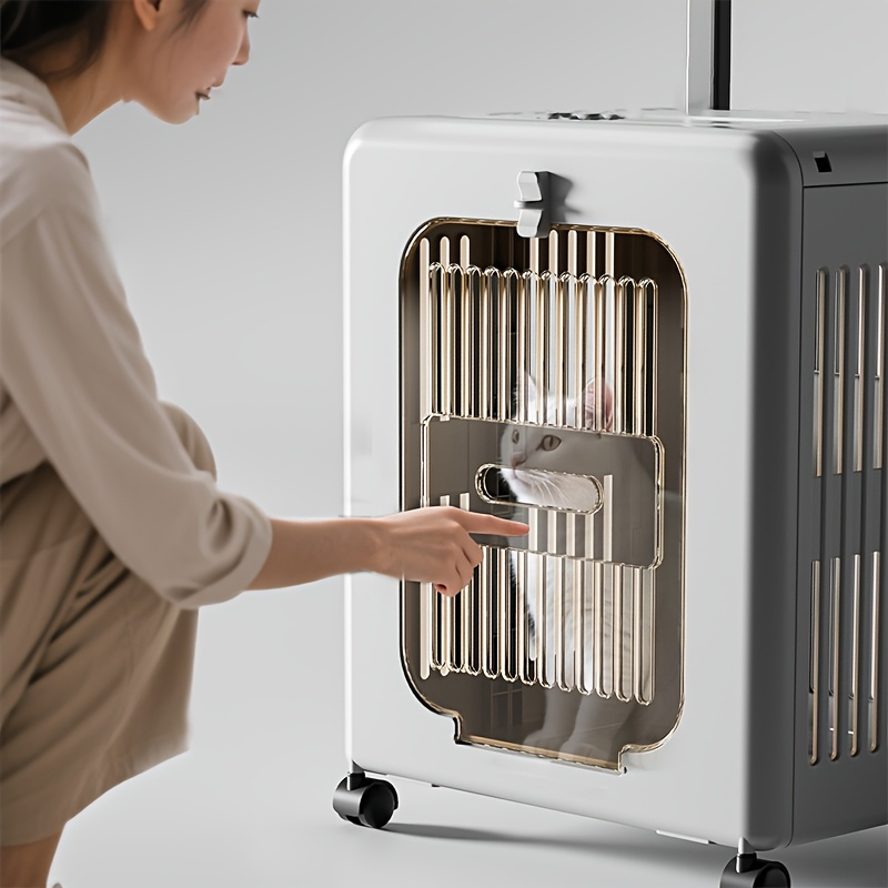 Portable Folding Pet Carrier For Cats And Small Dogs Breathable Pet Stroller For Travel 3