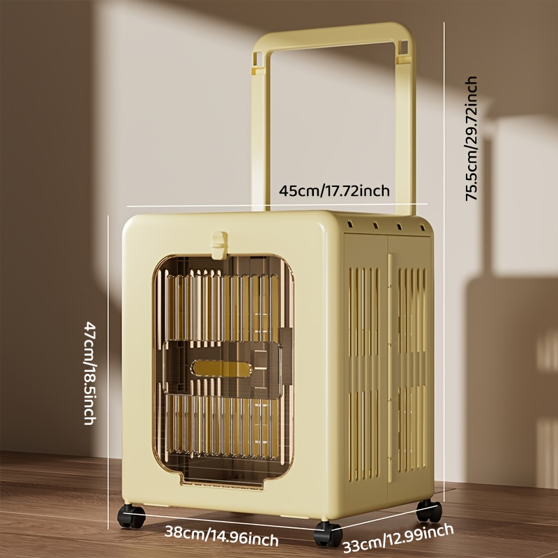 Portable Folding Pet Carrier For Cats And Small Dogs Breathable Pet Stroller For Travel 8