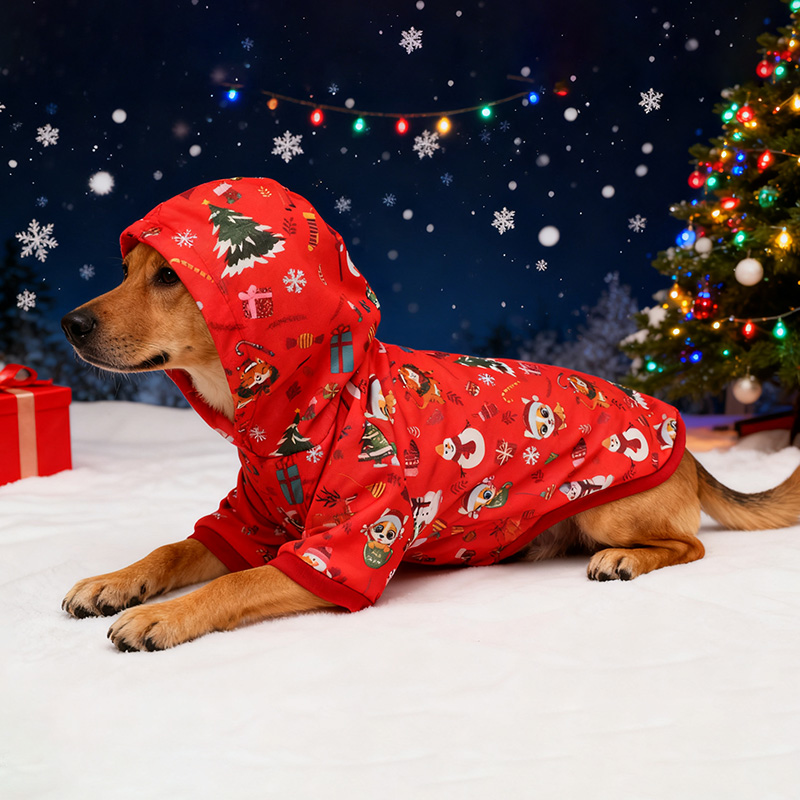New Arrival Pet Christmas Hoodie For Dogs Festive Holiday Apparel 2