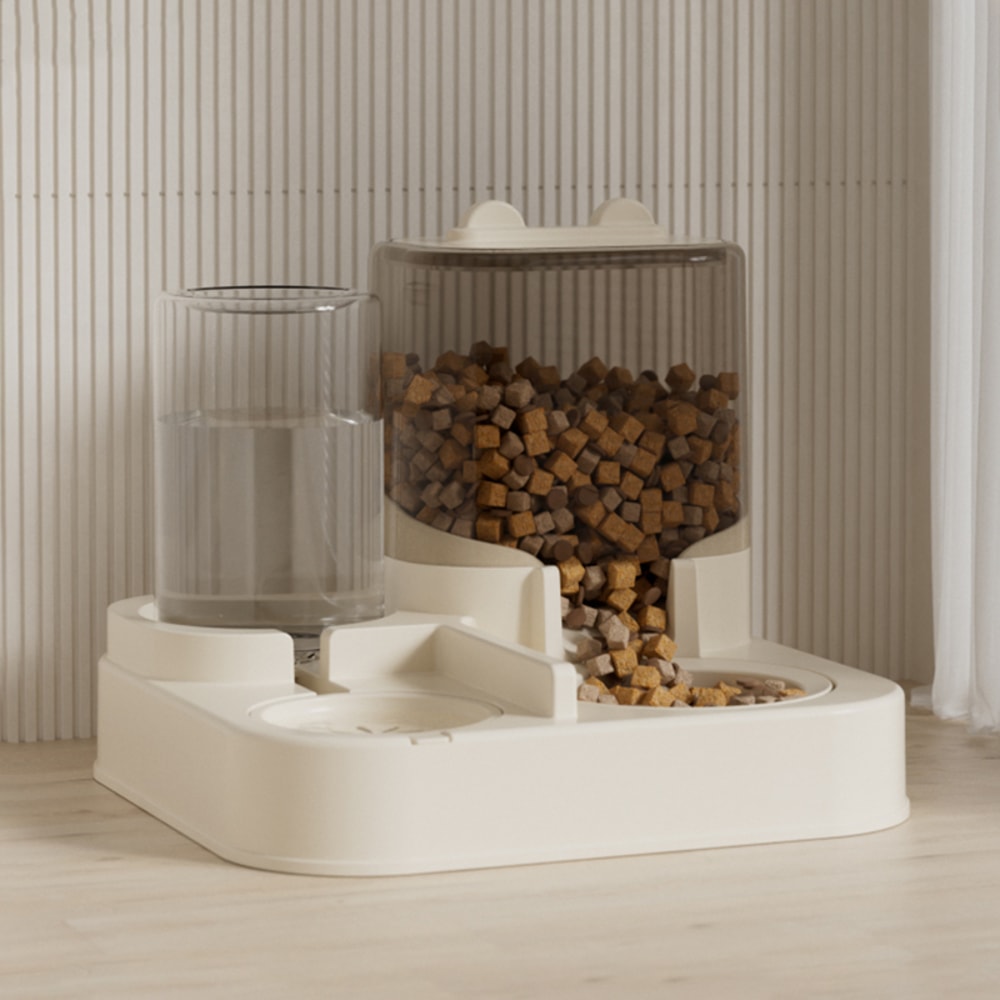 Automatic Pet Feeder And Water Dispenser Combo For Dogs Cats Large Capacity Pet Bowl For Effortles 1