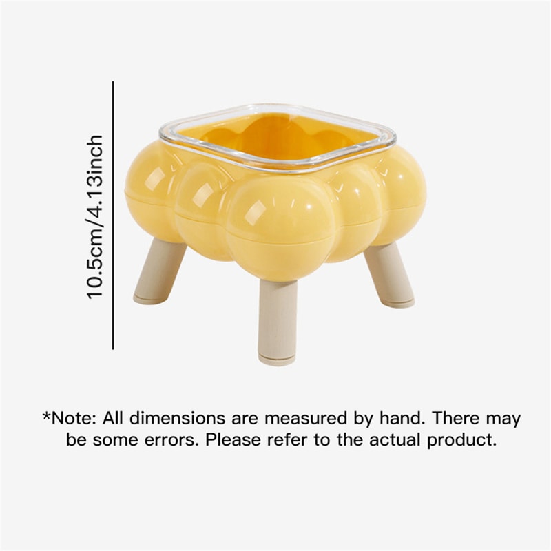 Elevated Cat Feeding Bowl Glass HighLegged Easy To Clean 5