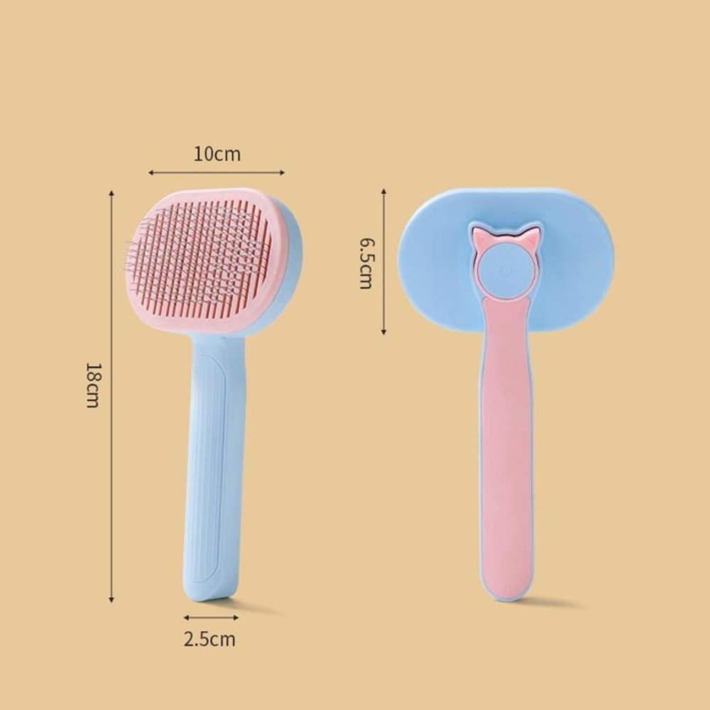 Blue Cat Short Muppet Cleaning Hair Removal Comb Perfect Grooming Brush for Cats and Dogs
