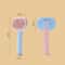Blue Cat Short Muppet Cleaning Hair Removal Comb Perfect Grooming Brush for Cats and Dogs