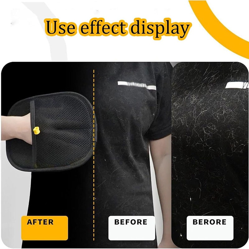 Reusable Pet Hair Removal Gloves DoubleSided Beauty Glove For Carpet And Fur Removal 4