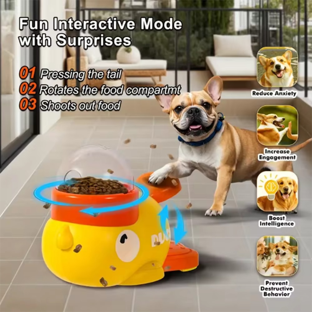 Interactive Pet Puzzle Feeder for Cats and Dogs Engaging Freeze-Dried Treat Dispenser for Pet Enrichment