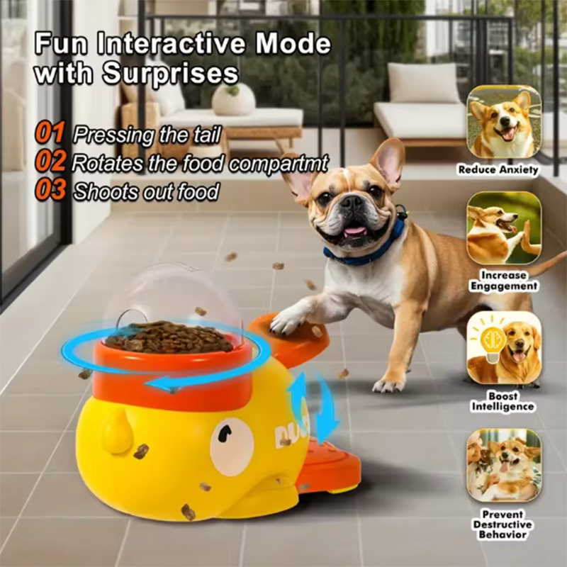Interactive Pet Puzzle Feeder for Cats and Dogs Engaging Freeze-Dried Treat Dispenser for Pet Enrichment