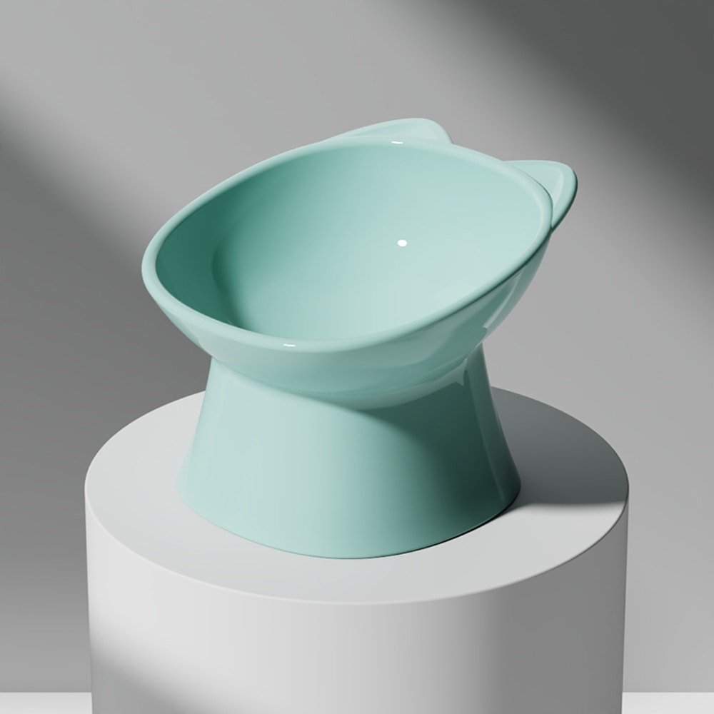Anti-Tip Cat Bowl with Double Ears and High Legs