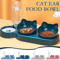 Triple Cat Bowls Pet Feeder Double Bowls With Automatic Drinking Bottle Tilted And Rotatable Design 4