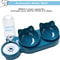 Triple Cat Bowls Pet Feeder Double Bowls With Automatic Drinking Bottle Tilted And Rotatable Design 1