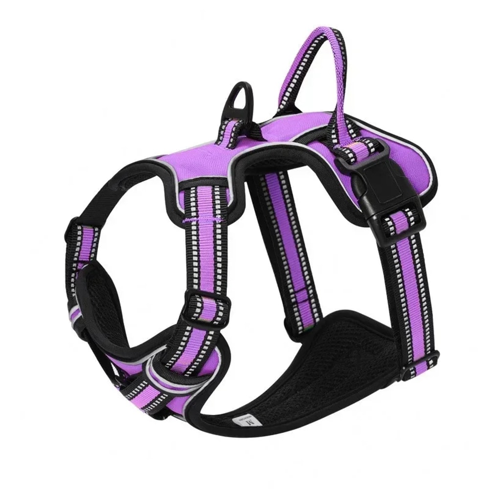 Adjustable Nylon Dog Harness Vest Reflective Soft Breathable NoPull Harness For Small Medium Large 0