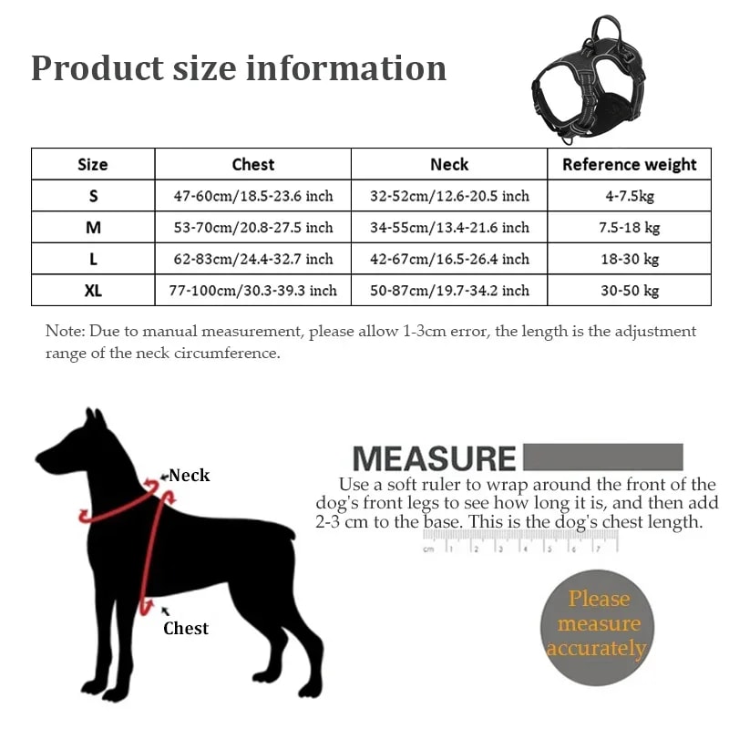 Adjustable Nylon Dog Harness Vest Reflective Soft Breathable NoPull Harness For Small Medium Large 5