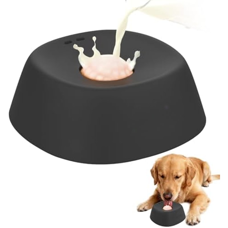 Anti-Choking Slow Feeder Dog Bowl Non-Slip Lick Toy for Liquid Treats & Bone Broth