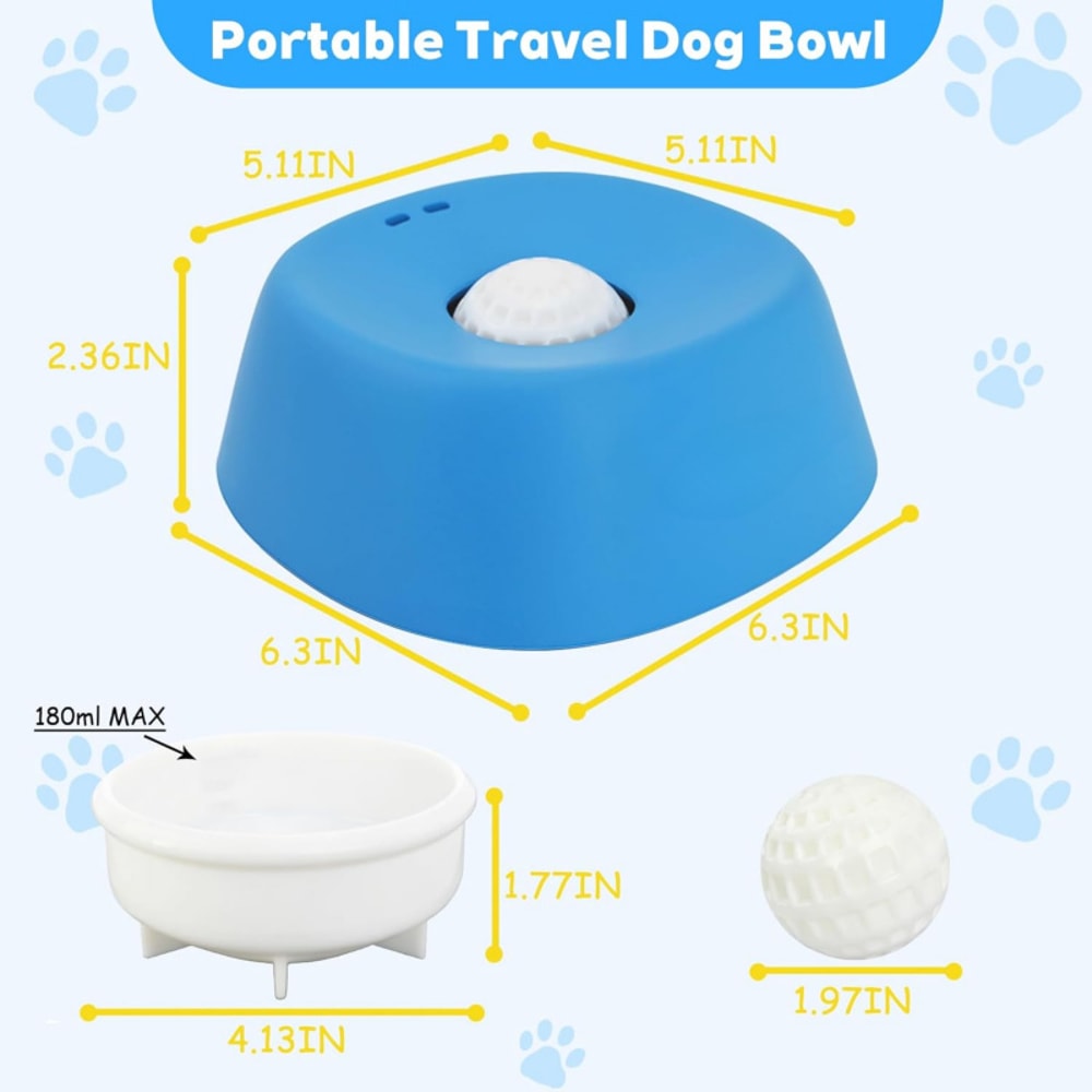 Anti-Choking Slow Feeder Dog Bowl Non-Slip Lick Toy for Liquid Treats & Bone Broth