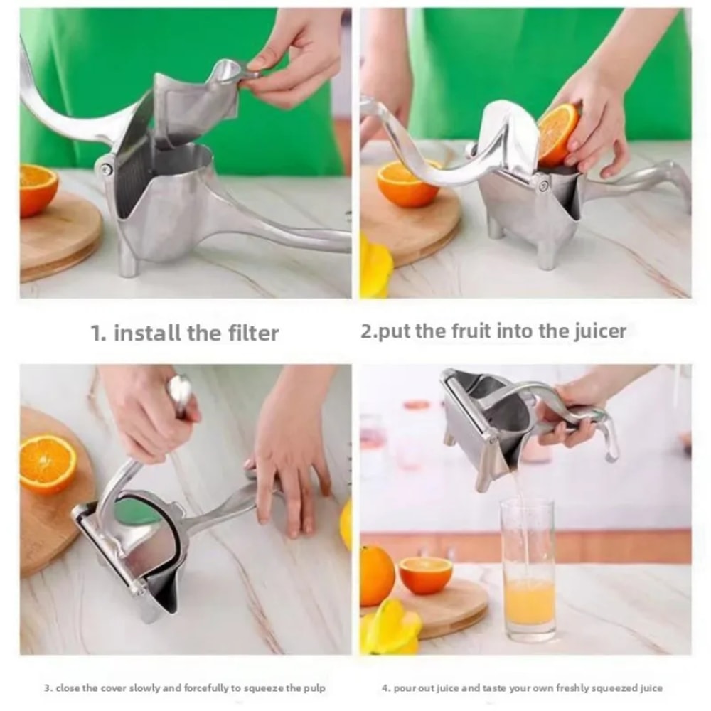 Manual Juice Squeezer Aluminum Alloy Hand Pressure Juicer for Fresh Pomegranate, Orange, Lemon & Sugar Cane Juice.