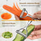 Stainless Steel Vegetable Peeler with Non-Slip Handle Heavy Duty Kitchen Utensil for Effortless Peeling