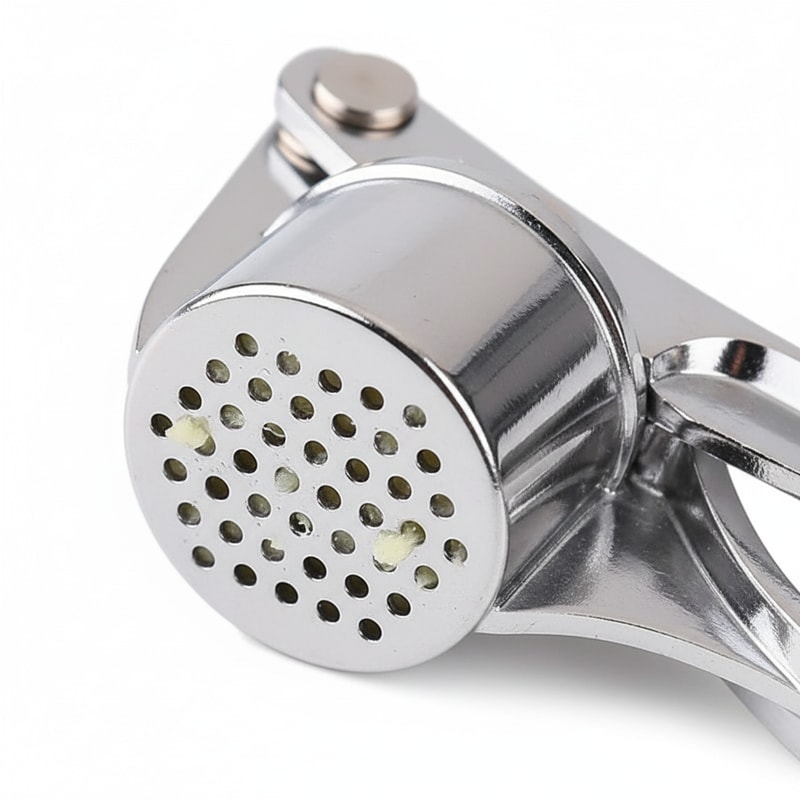 Stainless Steel Garlic Press & Ginger Crusher, Easy Squeeze Design, Rust Resistant