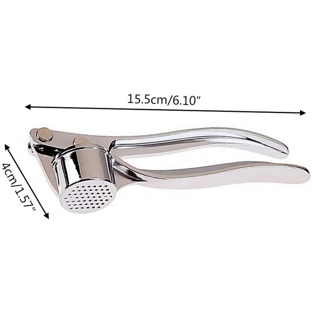 Stainless Steel Garlic Press & Ginger Crusher, Easy Squeeze Design, Rust Resistant