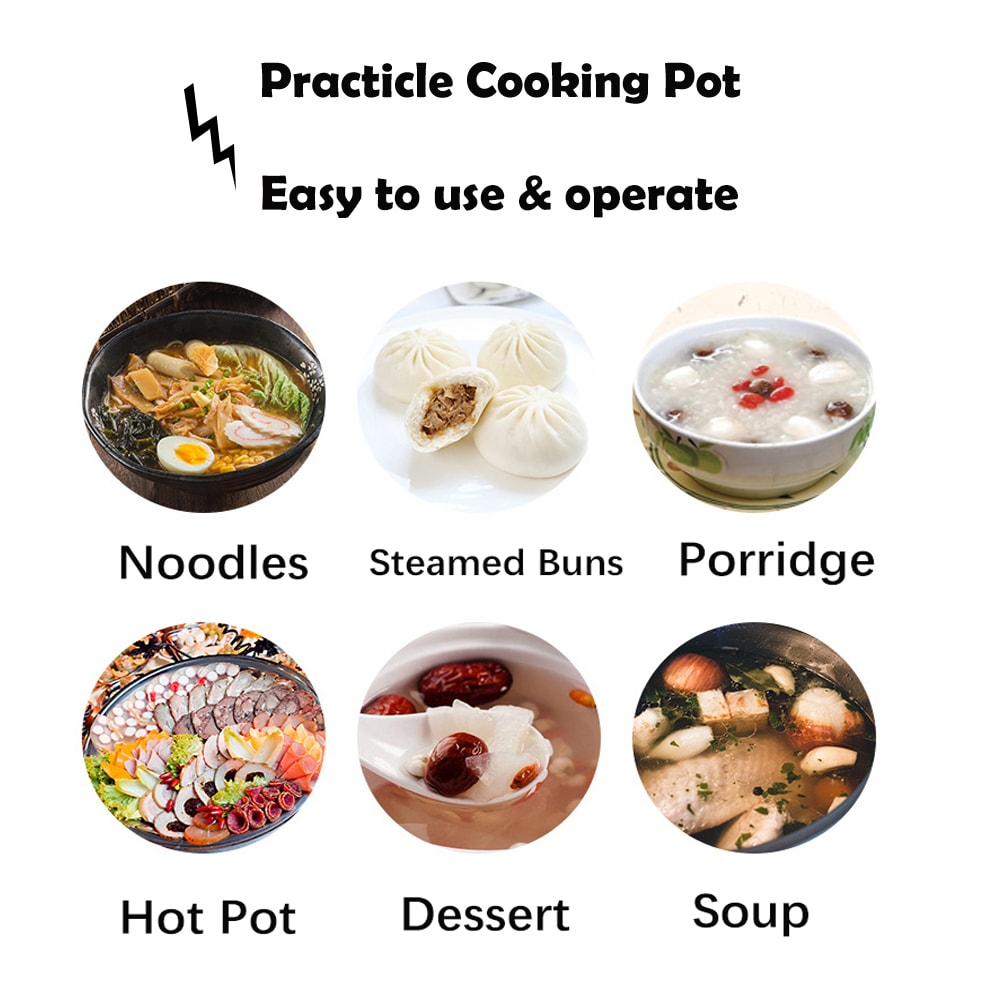 Mini Multifunction Electric Cooker Compact Hot Pot Rice Cooker Pan For Home Cooking 3