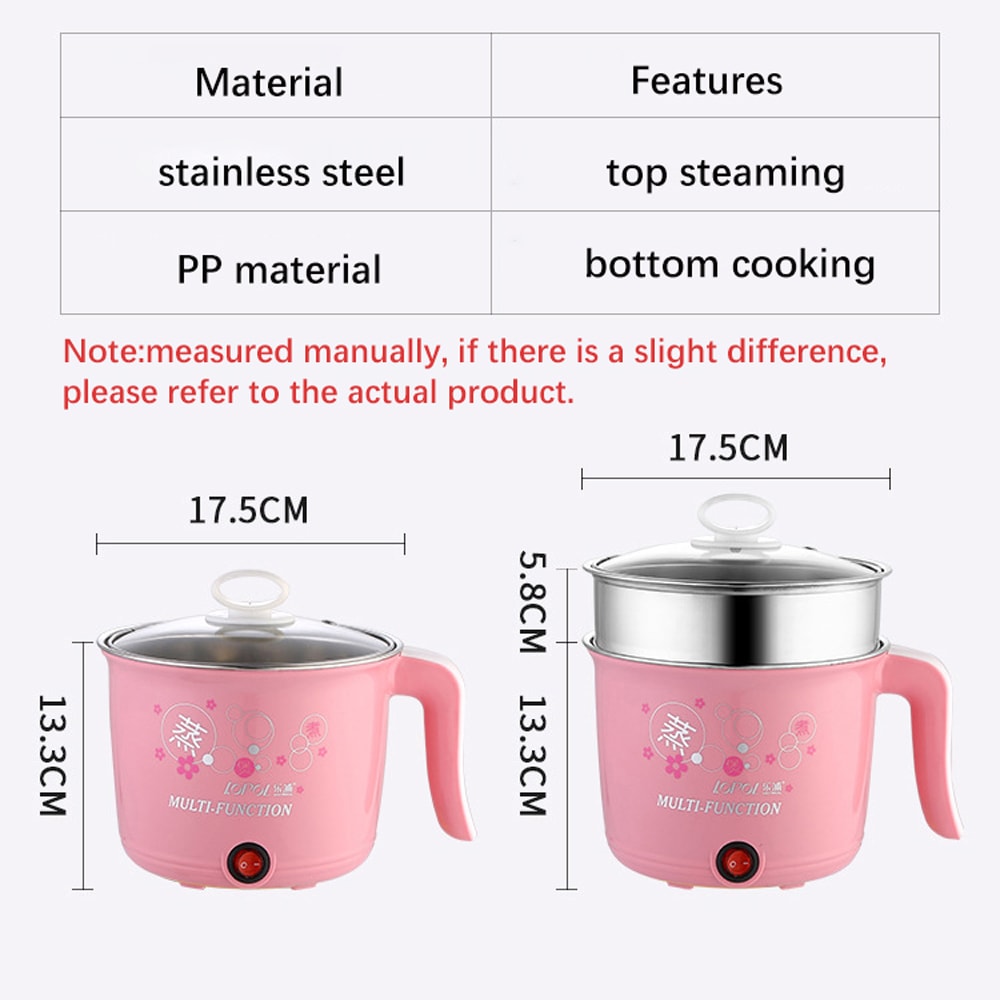 Mini Multifunction Electric Cooker Compact Hot Pot Rice Cooker Pan For Home Cooking 4
