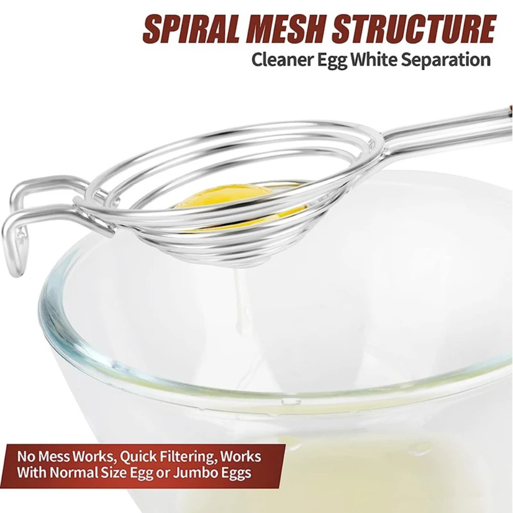 Stainless Steel Egg Separator Efficient Yolk and White Divider for Baking & Cooking