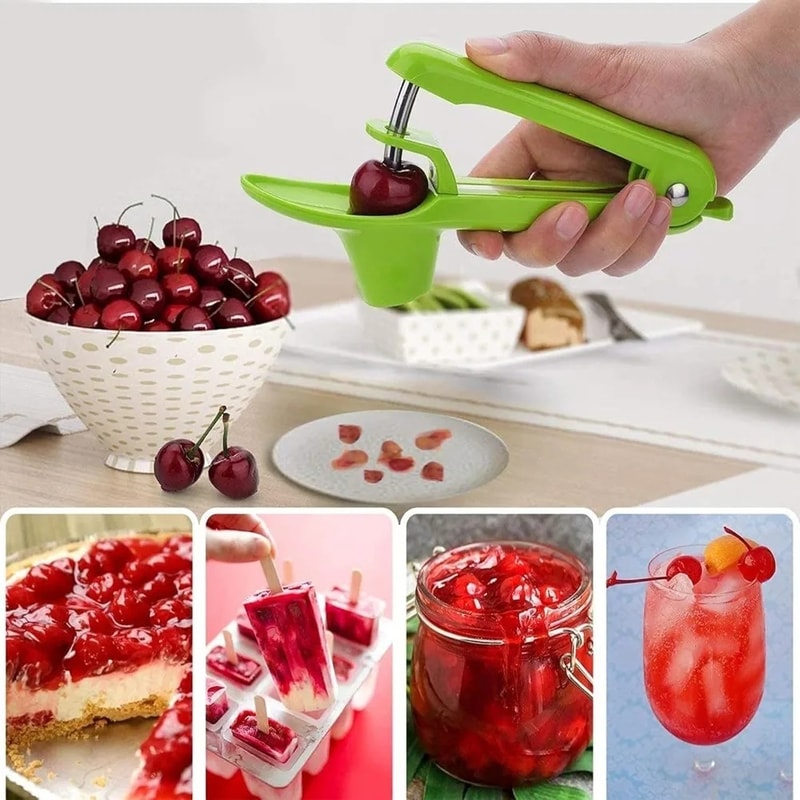 HeavyDuty Cherry Pitter Tool With SpaceSaving Lock Design Cherry Seed Core Remover 2