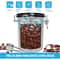 Stainless Steel Coffee Canister for Ground Coffee with Scoop Airtight Storage for Beans, Sugar, Tea, and More