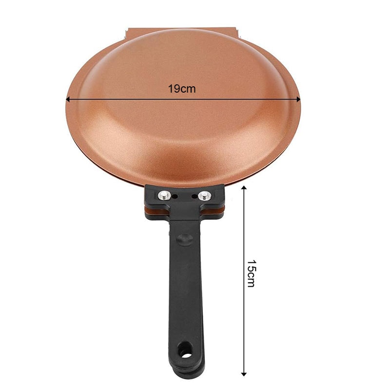 Non-stick Double Side Pancake Pan Ceramic Coating Flip Frying Pan for Eggs, Pancakes & Grilling