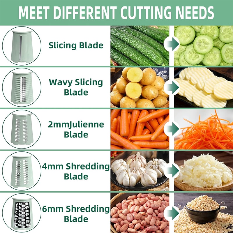 Manual Rotary Cheese Grater And Vegetable Slicer With Handle Multifunctional Shredder For Carrots C 1
