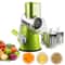 Manual Rotary Vegetable Slicer and Cheese Grater with Stainless Steel Drums for Effortless Food Prep