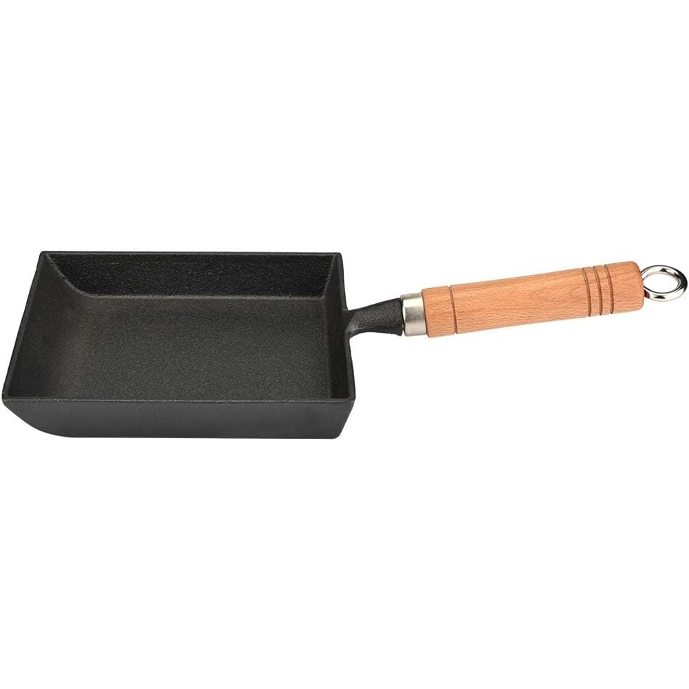 Square Cast Iron Non-Stick Frying Pan for Eggs & Pancakes Reusable & Easy to Clean
