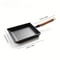 Square Cast Iron Non-Stick Frying Pan for Eggs & Pancakes Reusable & Easy to Clean