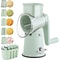 Rotary Cheese Grater with Suction Base Kitchen Vegetable Cutter & Drum Slicer with Handle