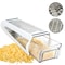 Stainless Steel Cheese Grater With Container Durable Vegetable Grater With Handle NonSlip Base And 0