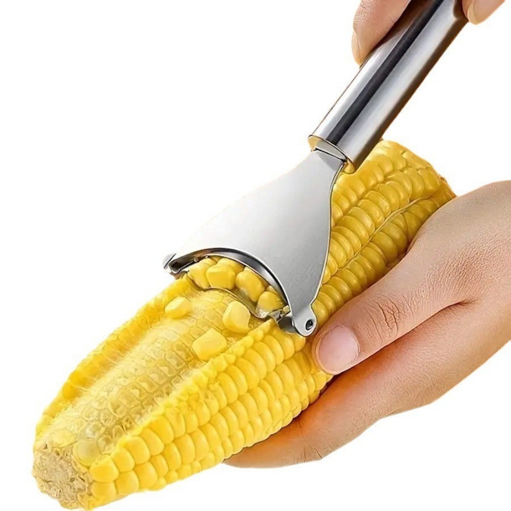 Stainless Steel Corn Stripper Tool, Manual Corn Kerneler Peeler for Easy Cob Cutting